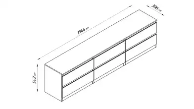 Тумба 6 ящиков Tim, цвет Сонома фото - 8 - превью