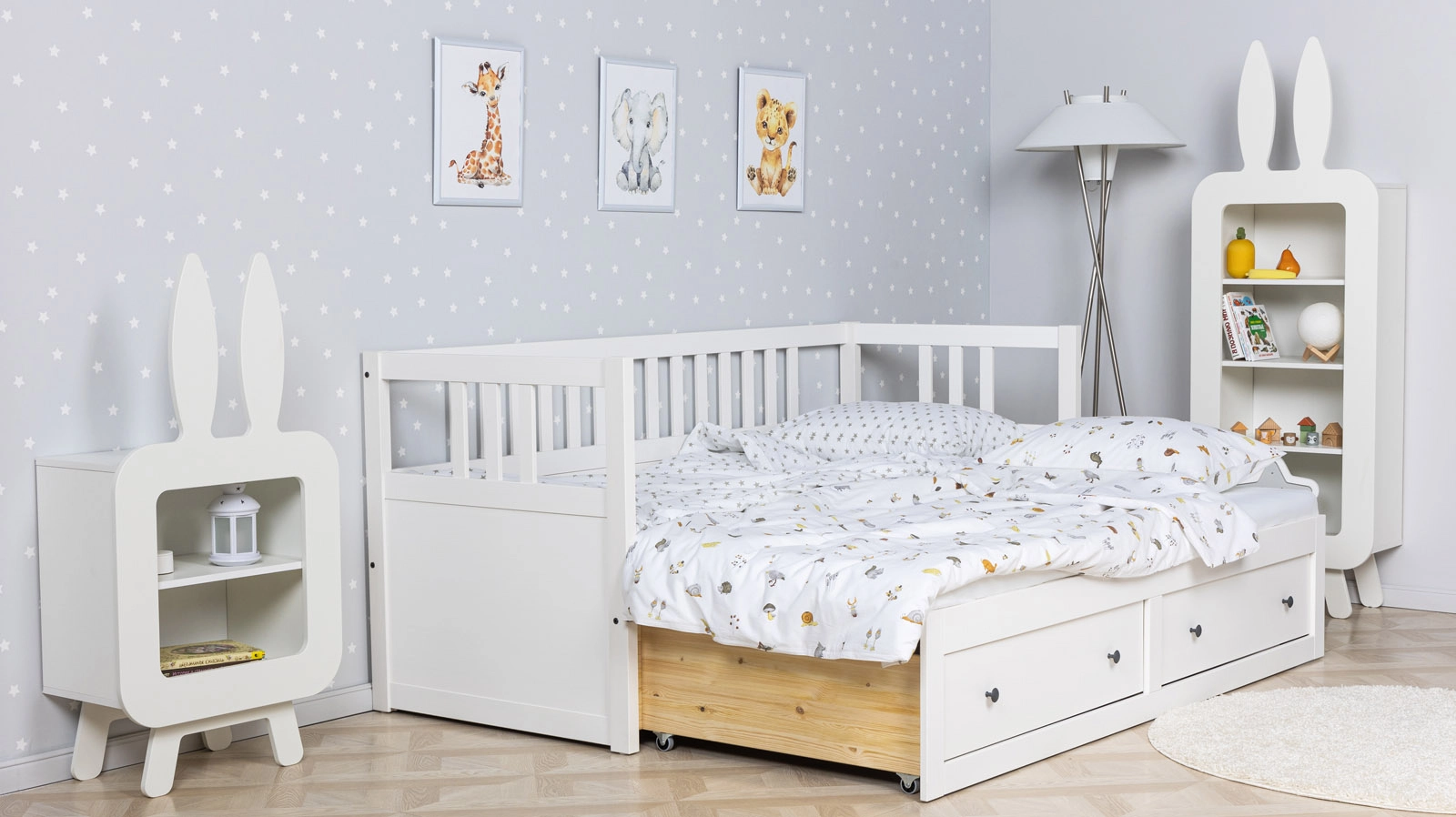 Детская кровать Ruby Duo с ящиками, цвет белый Askona фото - 2 - большое изображение