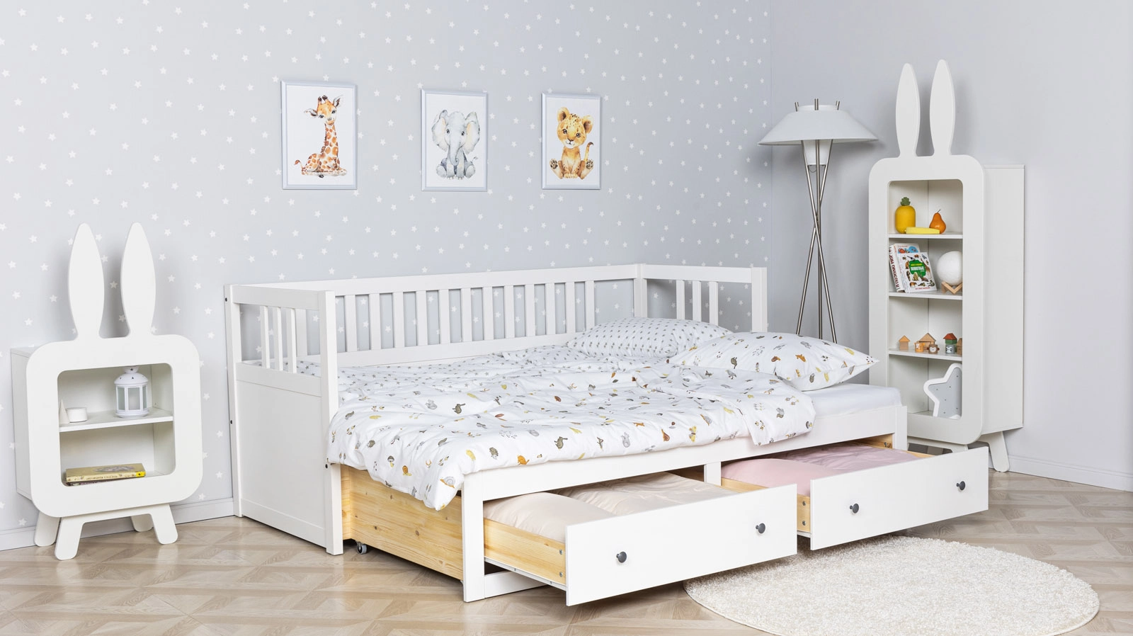Детская кровать Ruby Duo с ящиками, цвет белый Askona фото - 5 - большое изображение